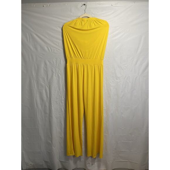 New‎ Carmen Marc Valvo Swimwear Coverup Saffron Cruise Jumper Yellow Size Large - Picture 3 of 6